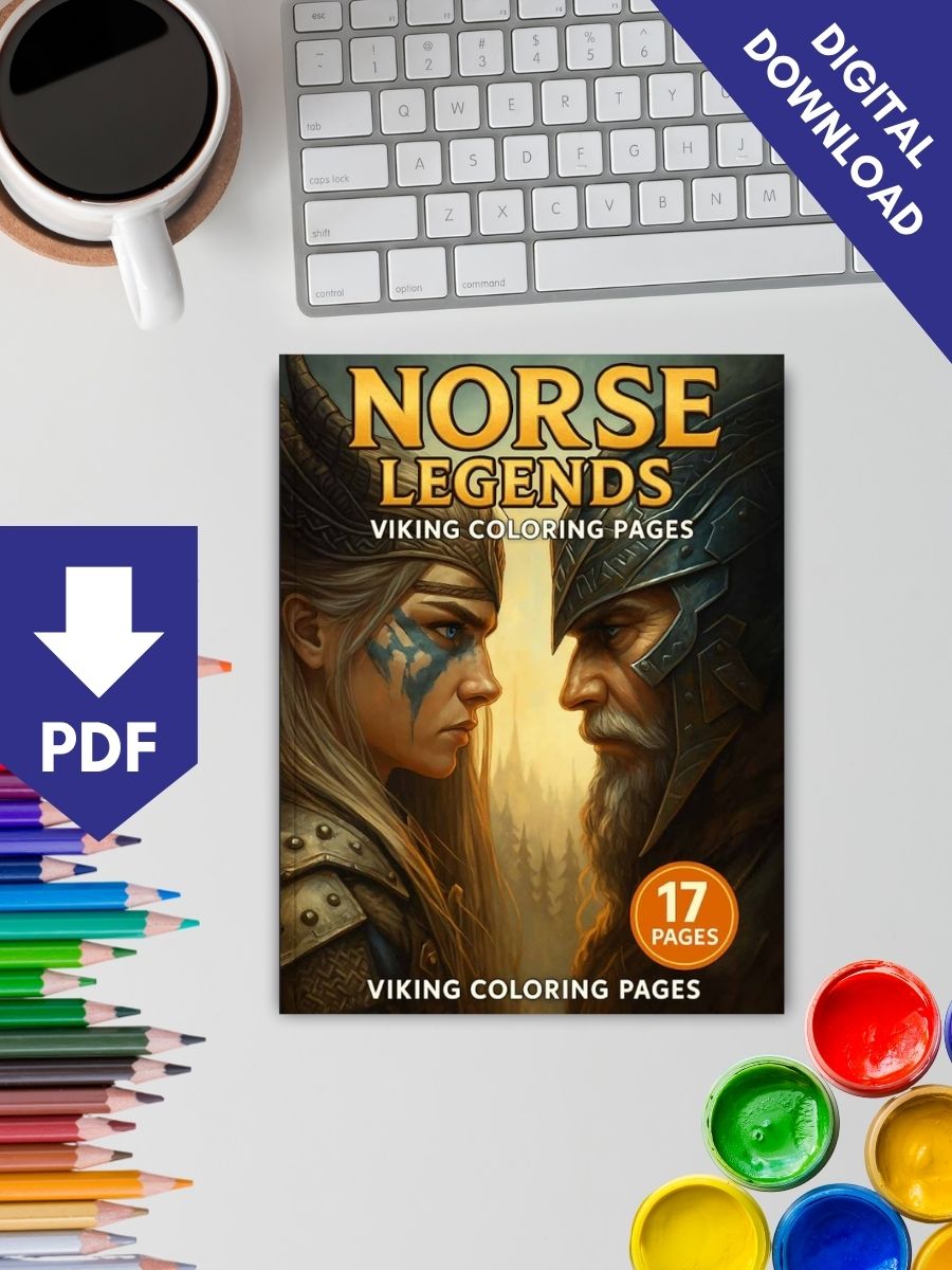Norse Legends – 17 Viking Coloring Pages - Image 2