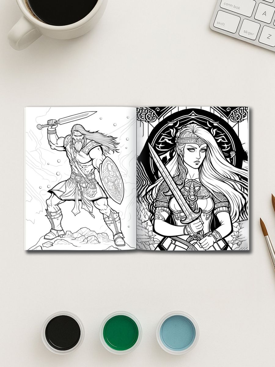 Norse Legends – 17 Viking Coloring Pages - Image 3