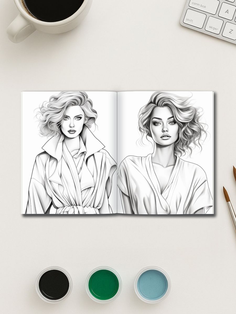 Fashion Vibes – 1357 Girl Power Coloring Pages - Image 3