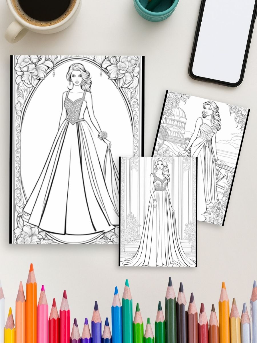 Fashion Vibes – 1357 Girl Power Coloring Pages - Image 4