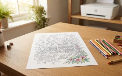 Floral House Coloring Pages to Download and Print at Home